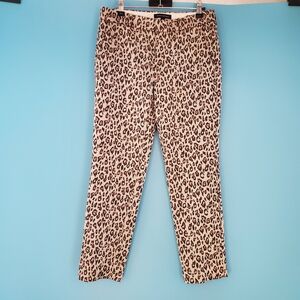 Banana Republic Avery Trousers Size 2 Cropped Cheetah